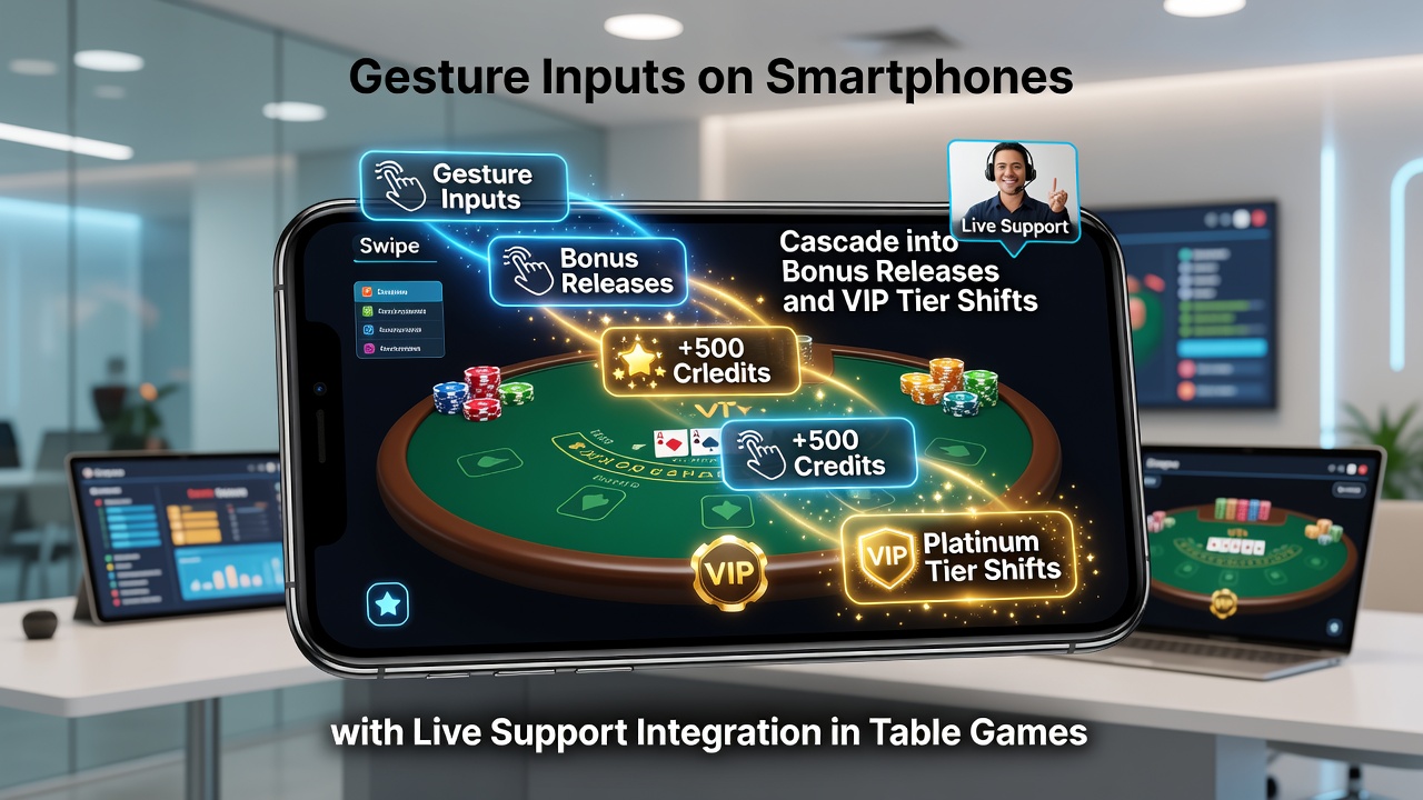 Mobile Gestensteuerung in Tischspielen mit Bonus- und Support-Integration