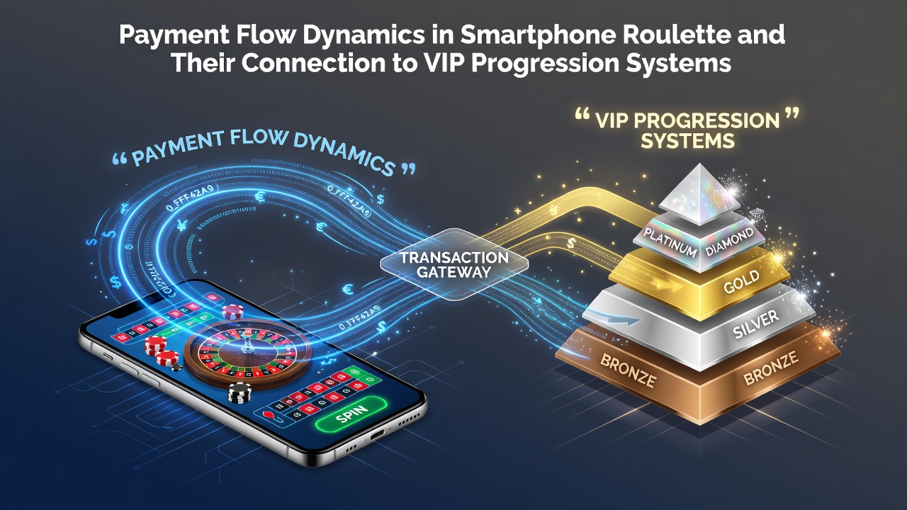 Zahlungsfluss-Diagramm in einer mobilen Roulette-Anwendung mit VIP-Stufen-Markierungen