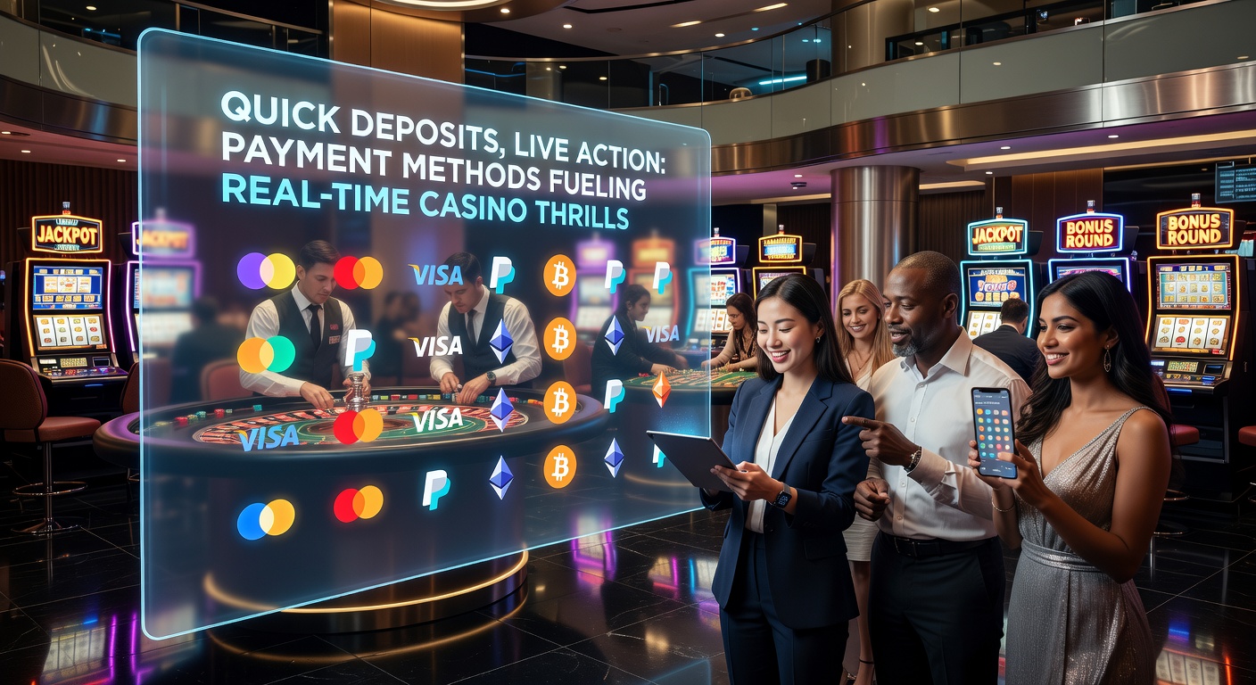 Dynamisches Bild eines Spielers am Smartphone, der blitzschnell eine Einzahlung tätigt, während Live-Roulette im Hintergrund läuft – Symbol für Echtzeit-Casino-Spannung